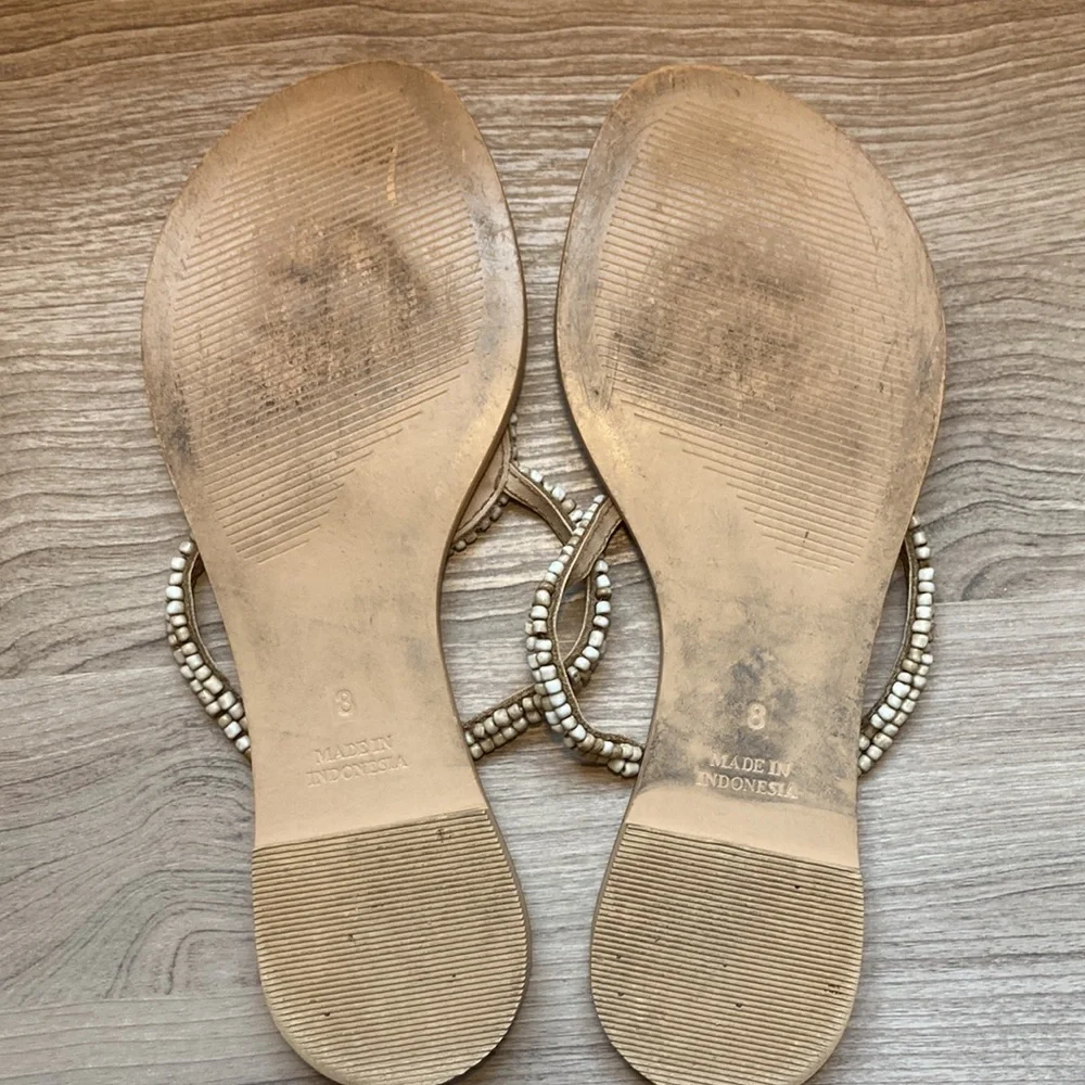 Sk by  Skemo rhinestones beads sandals 8